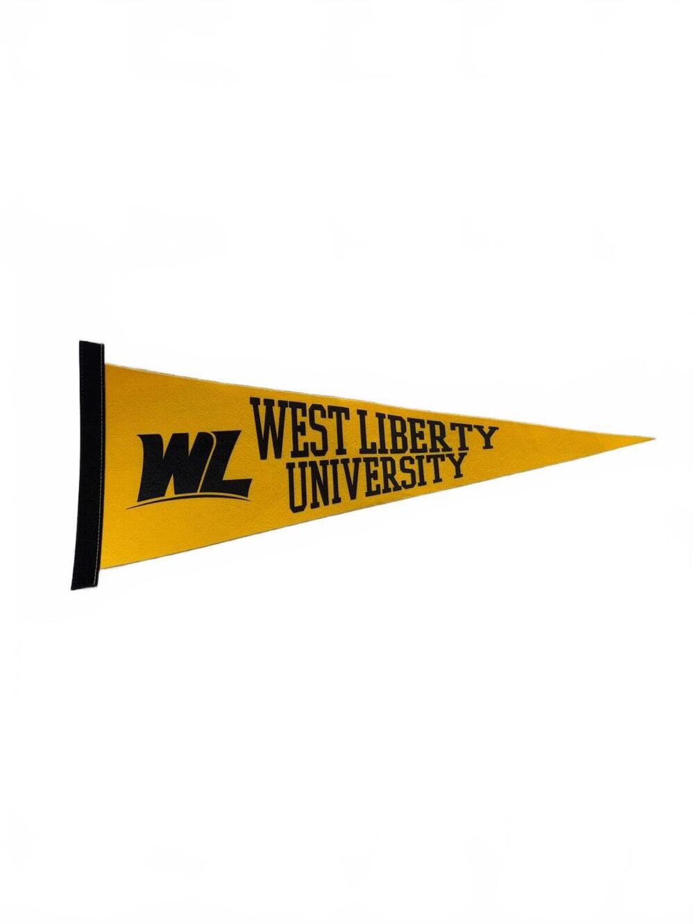 West Liberty University WLU Yellow Black Felt Pennant 24” College Wall Decor